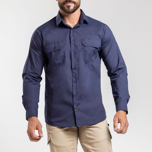 Workshirt Camisa Titan Air Pro Azul Marinho Manga Longa