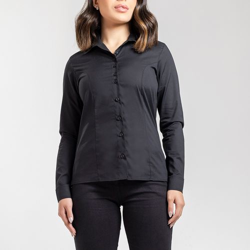 Camisa Force Citerol Feminina Preta Manga Longa