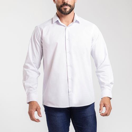 Camisa Force Citerol Masculina Branca Manga Longa