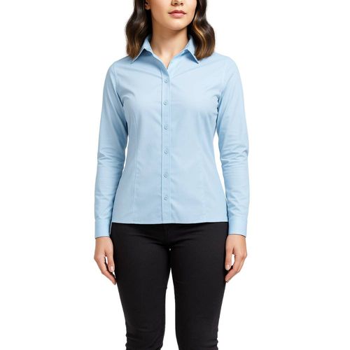 Camisa Performance Azul Clara Manga Longa Feminina Citerol