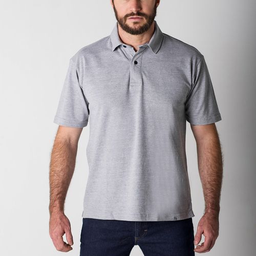 Camisa Polo Piquet Cinza Claro Citerol