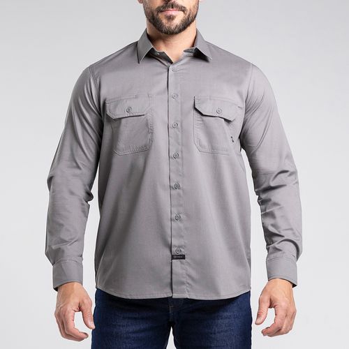 Workshirt Camisa Titan Air Pro Cinza Manga Longa