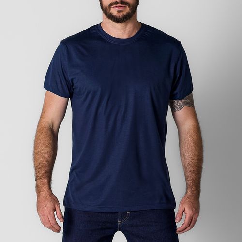 Camiseta Basic Sem Punho Azul Marinho Unissex Citerol