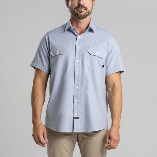 Workshirt Camisa Rock Azul Claro Manga Curta