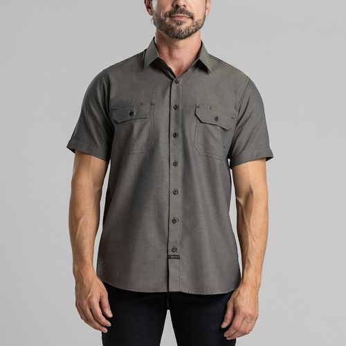Workshirt Camisa Rock Verde Oliva Manga Curta