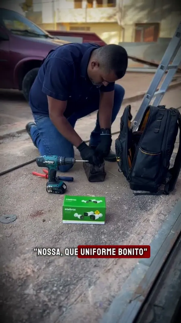 Lucas, Genius Segurança e Tecnologia, em depoimento em vídeo sobre os uniformes Citerol